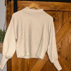 Pink rose turtleneck sweater